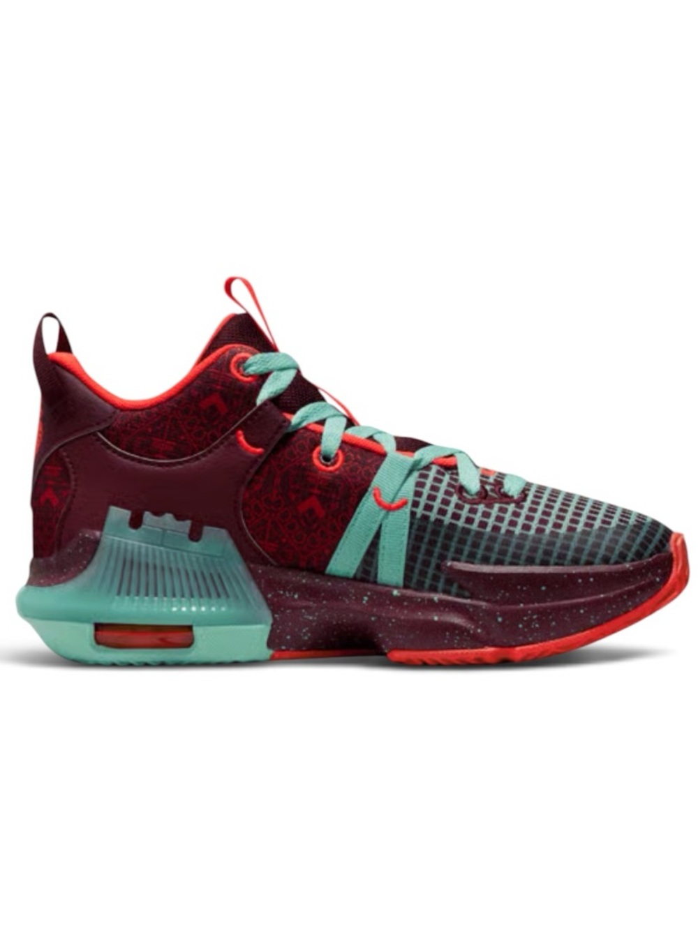 Nike LeBron Witness 7 SE “Team Red Jade” Basketball Sneakers Youth Size 6Y